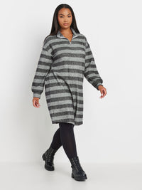 YoSoft Touch Zip Neck Jumper Dress