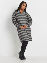 YoSoft Touch Zip Neck Jumper Dress