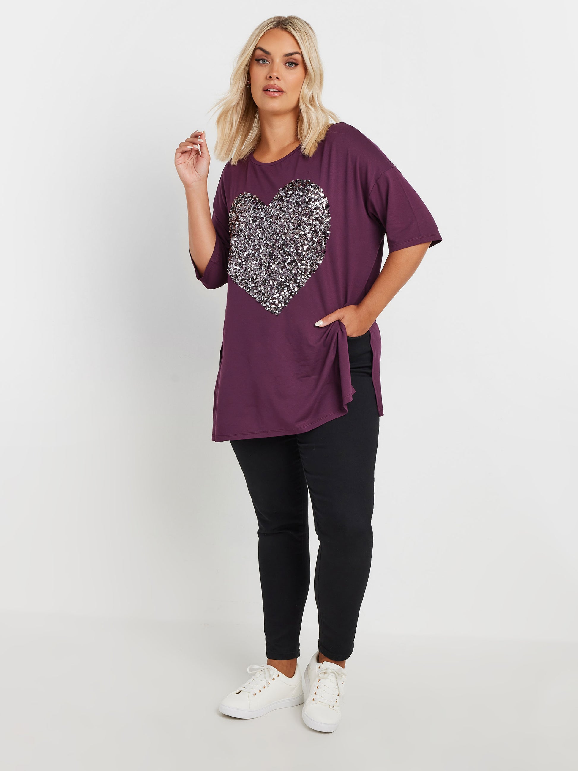 YoHeart Embellished T-Shirt