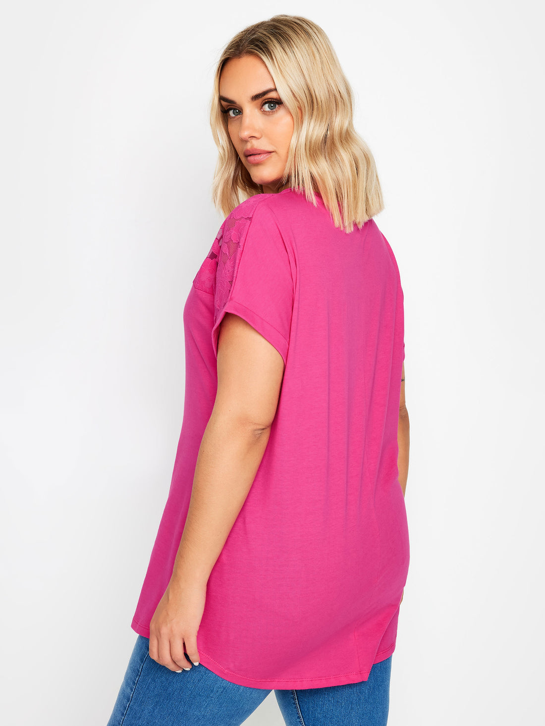 YoMESH BURNOUT T-SHIRT PINK