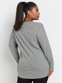 YoCOLOURBLOCK JUMPER GREY ANIMAL