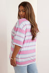 YoContrast - Stripet T-skjorte med Print