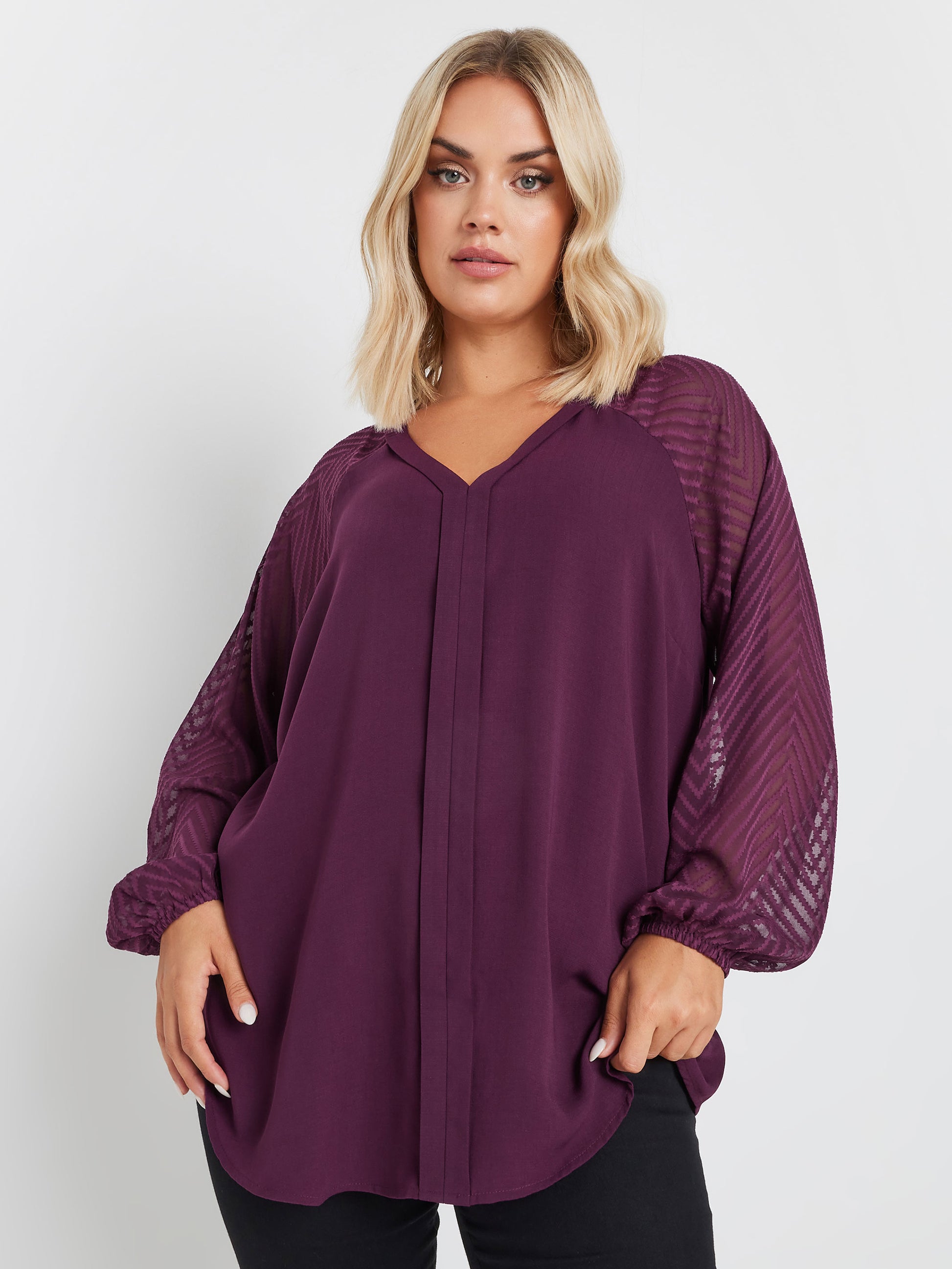 YoBURNOUT BLOUSE PURPLE