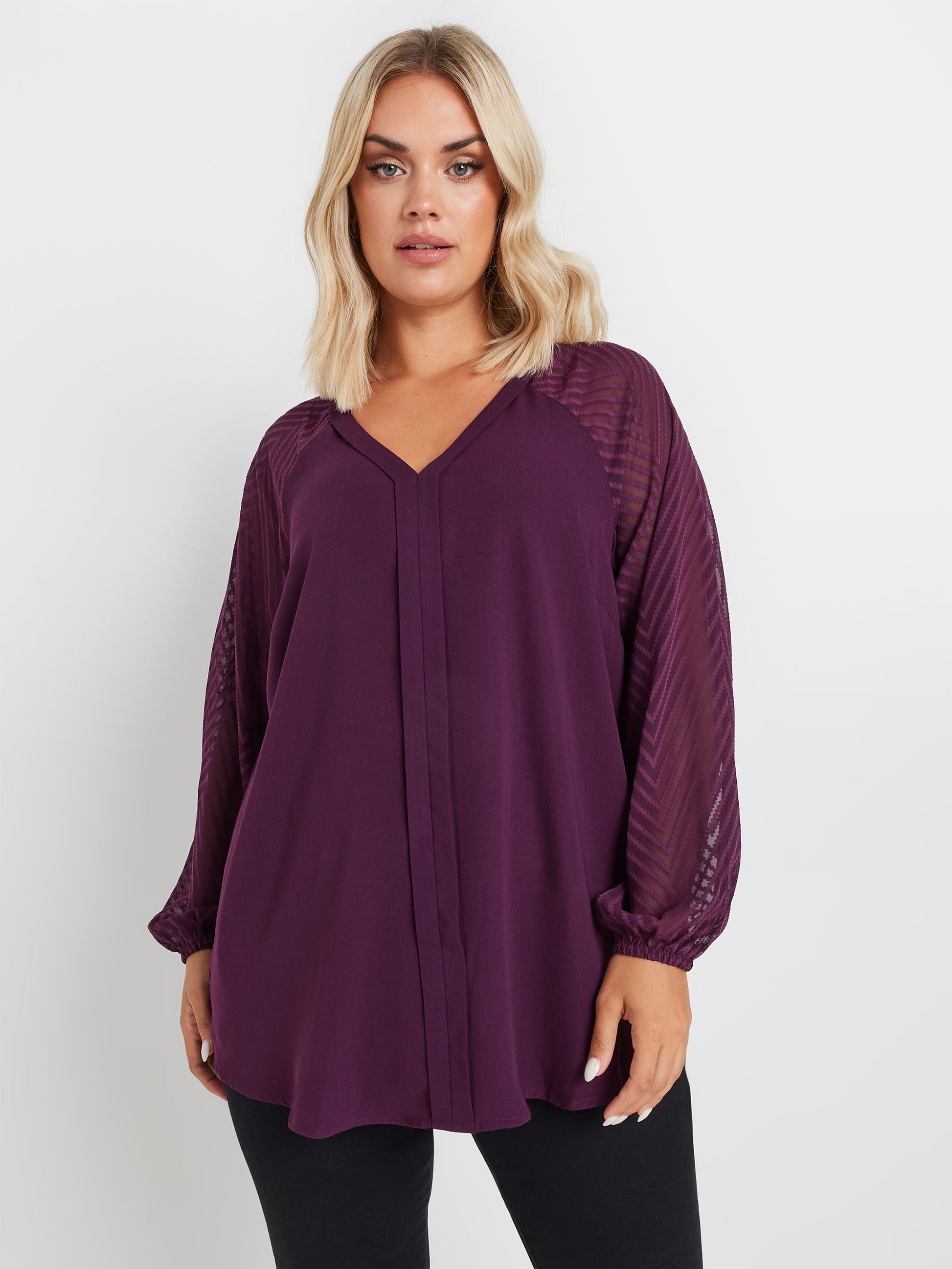 YoBURNOUT BLOUSE PURPLE