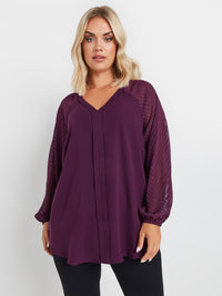 YoBURNOUT BLOUSE PURPLE