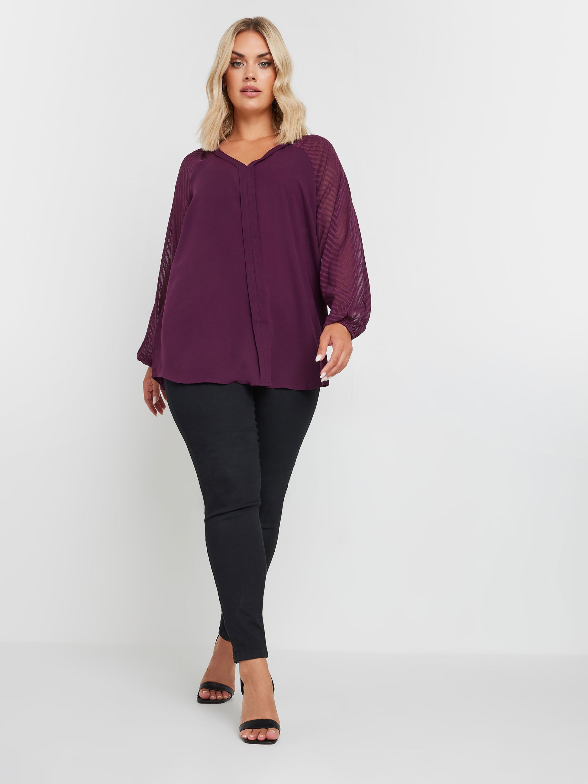 YoBURNOUT BLOUSE PURPLE