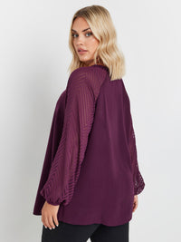 YoBURNOUT BLOUSE PURPLE