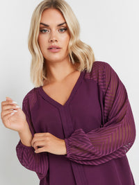 YoBURNOUT BLOUSE PURPLE