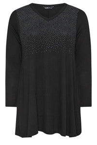 YoStud Embellished Long Sleeve Top