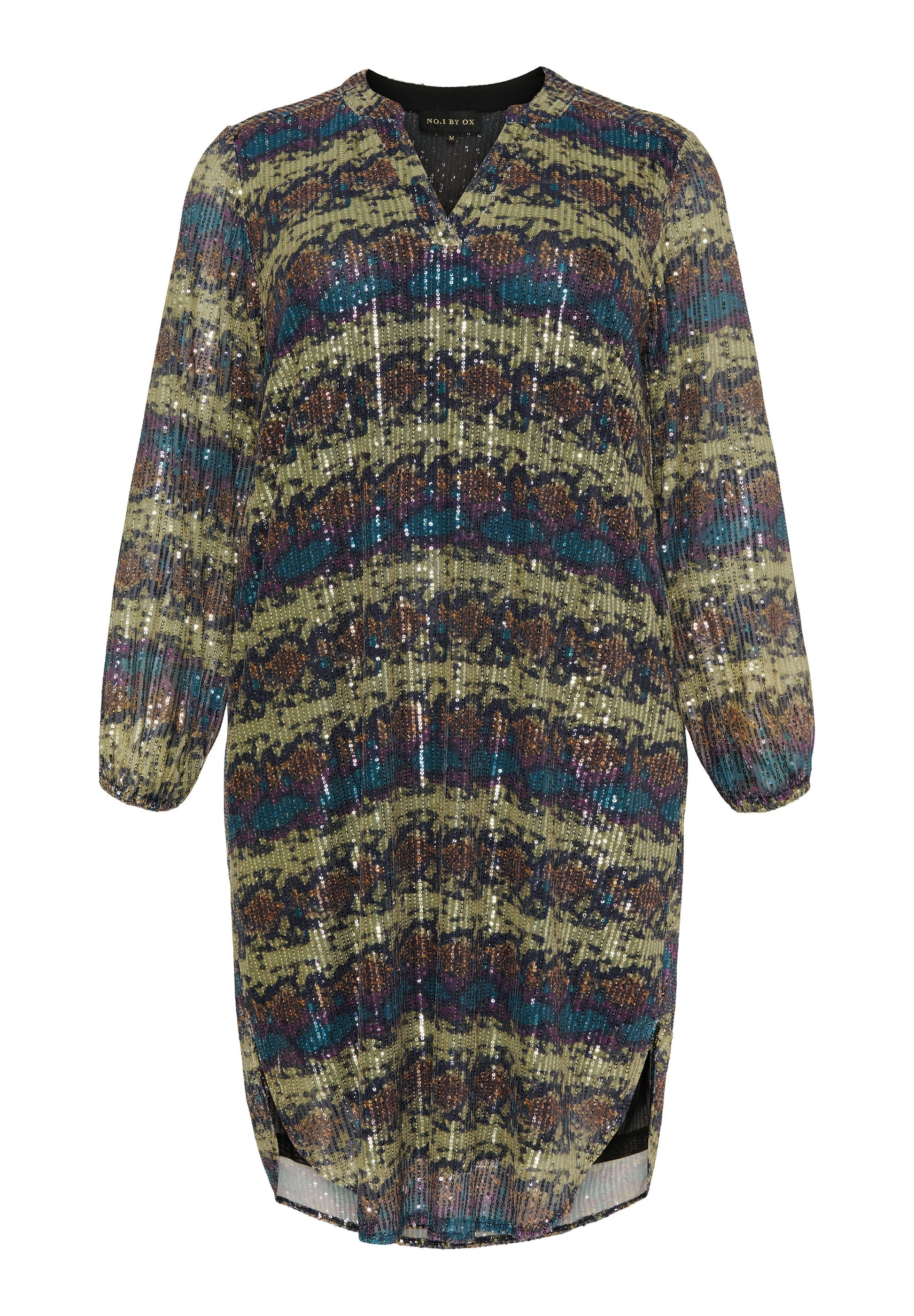 OxLong Paillet Tunic Dress LS sleeves