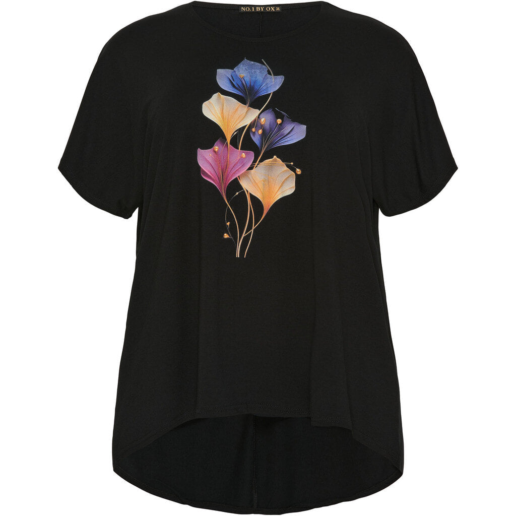 OxT-shirt w/coloured flowers