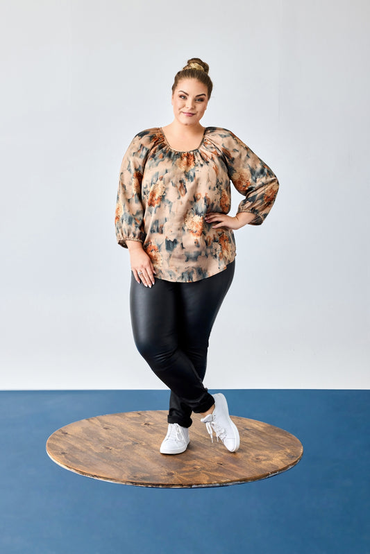 OxRaglan - Bluse med 3/4 Ærmer