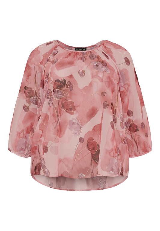 OxRaglan - Rundhalset Bluse