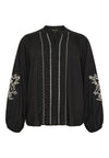 OX Blouse w Ribbon and Embroidery