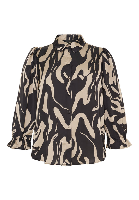 Ox63170 - Bluse med Pufærmer