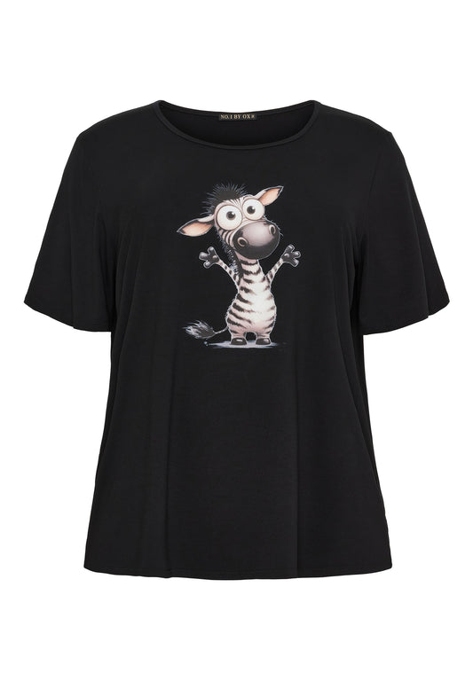 OX63193 - T-Shirt med Zebra Print