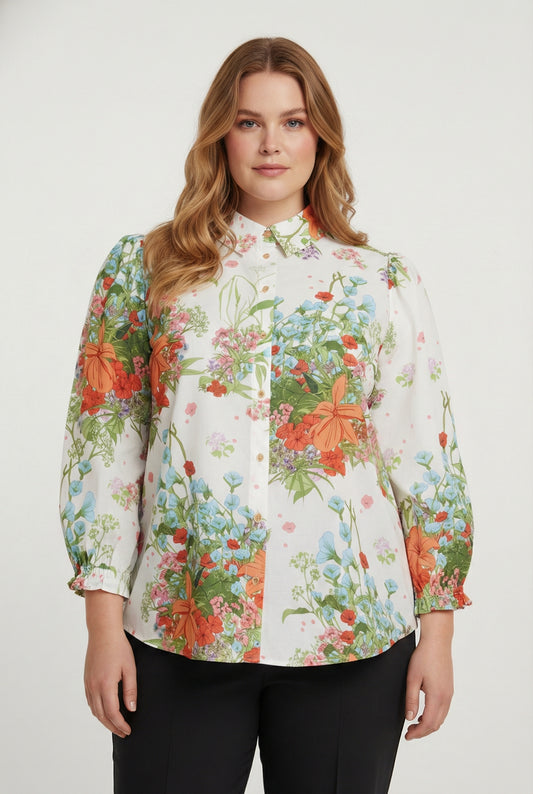 Ox63288 - Skjorte 3/4 Ærmer FJ