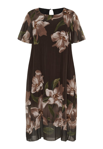 OXPleated Dress Flair sleeves