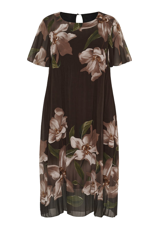 OXPleated Dress Flair sleeves