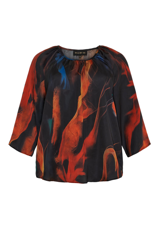 Ox63360 - Mønstret Bluse