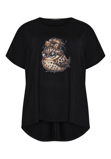 OxT-shirt med print (Leo Bird)