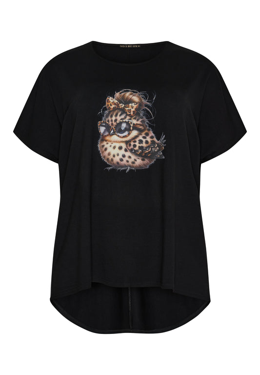OxT-shirt med print (Leo Bird)