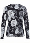OxMesh Bluse med Blomster