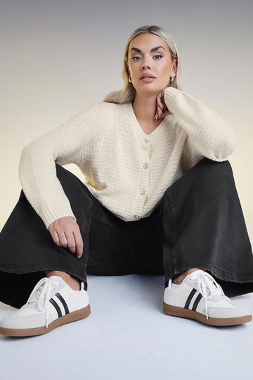 YoWhite Retro - Trainer Sorte Striber (EEE)