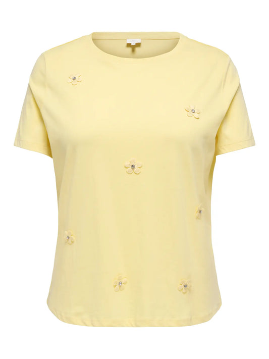 Carzenia kortermet topp med rund hals