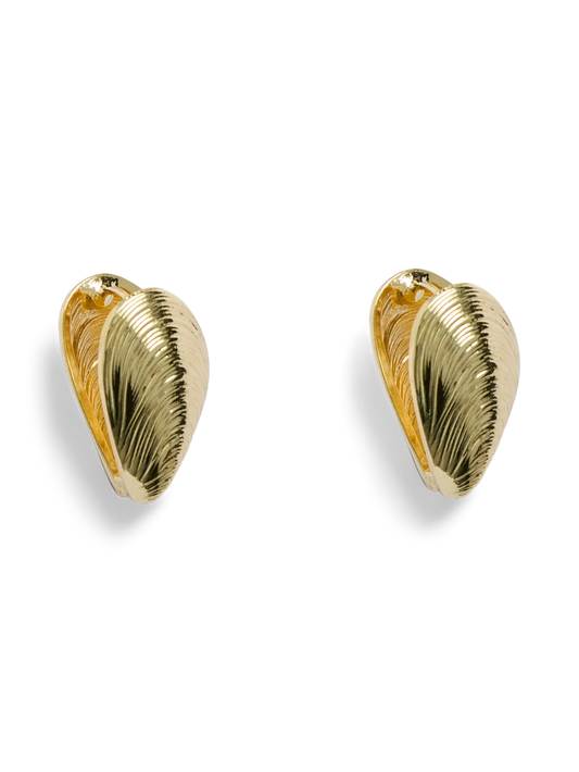 PcKia - Musling Øreringe Guld