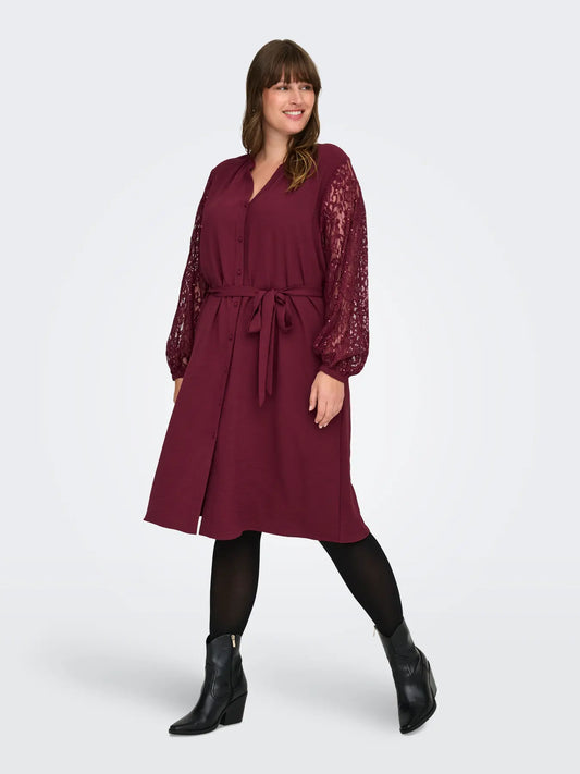 CarKammy - Kjole med Blondeærmer