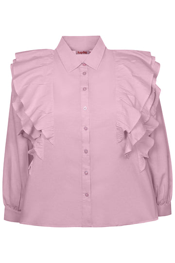 AnElsa 386 - Bluse med rysjer