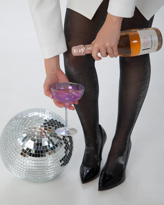 All Over Glitter Gold / Silver CURVY Tights