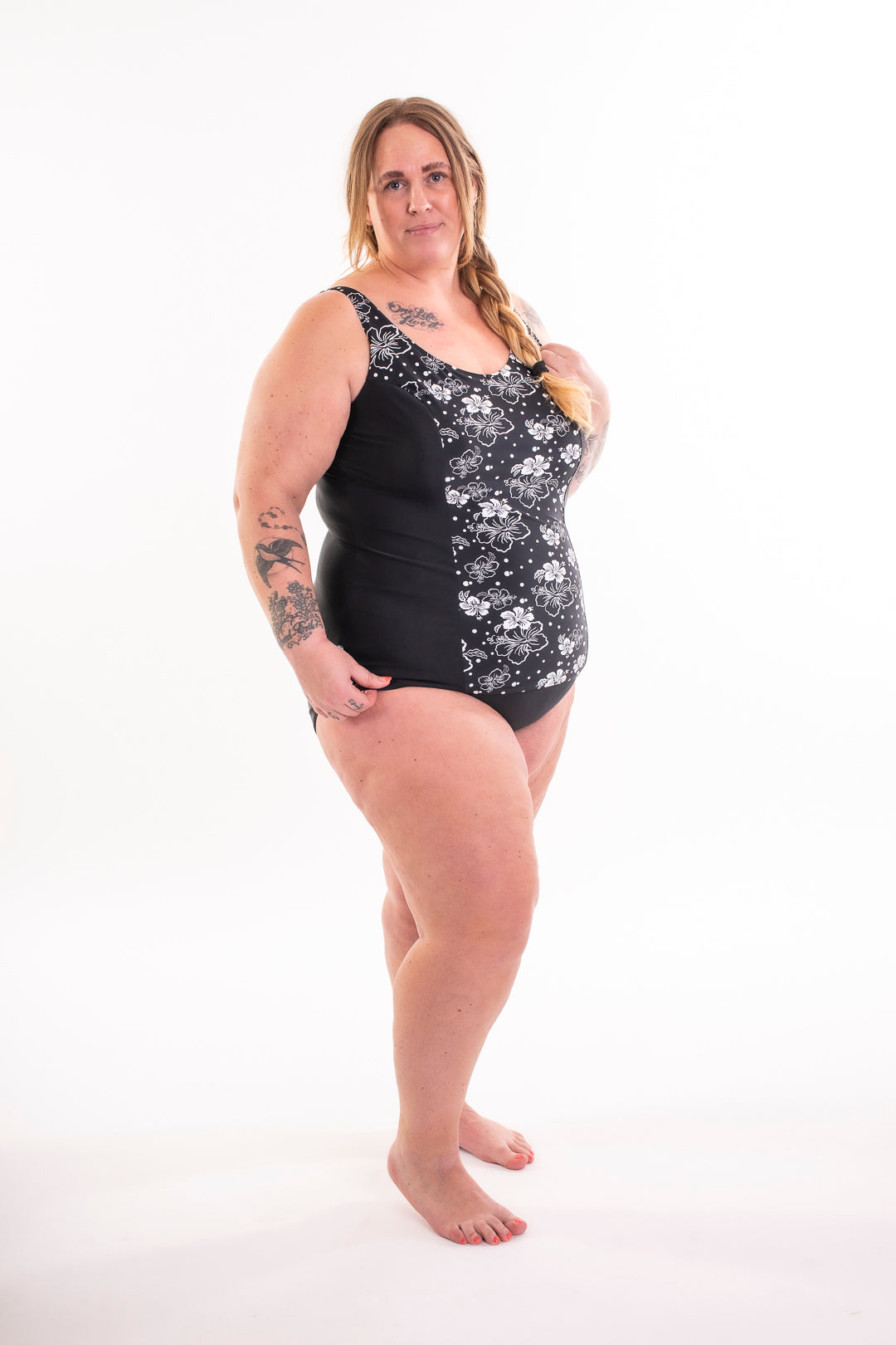 Beige plus size Badedragt