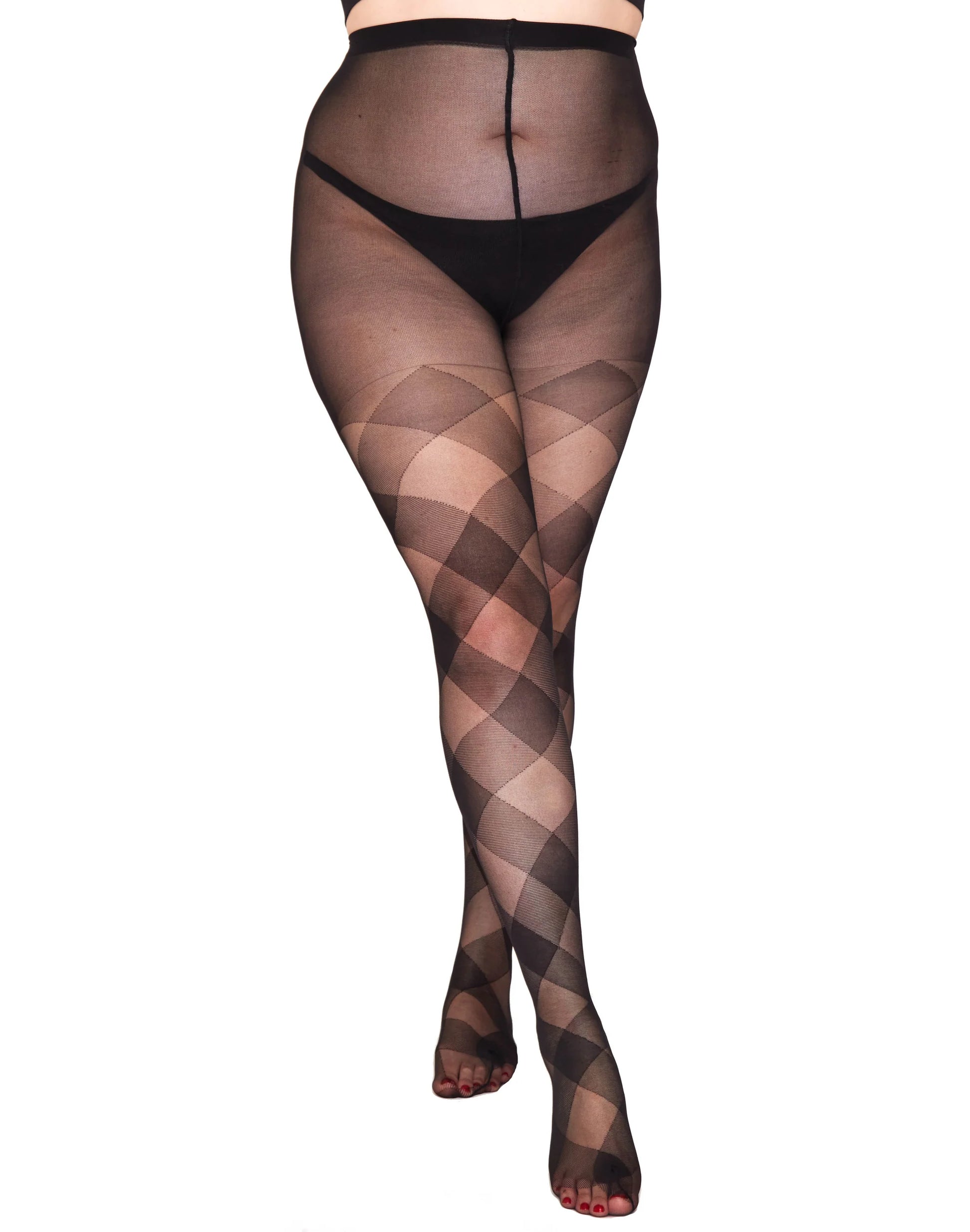 PMDiamond Check Curvy Super Stretch Tights