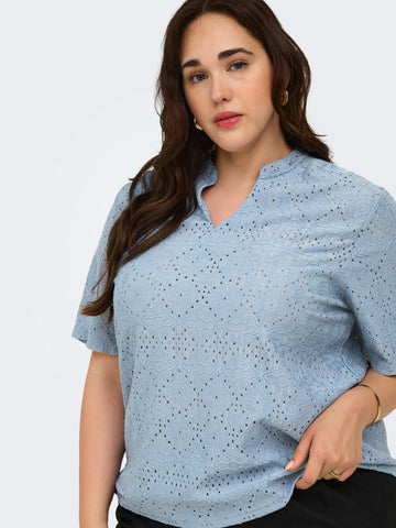CarHellen - bluse med v-hals