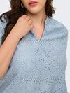 CarHellen - bluse med v-hals