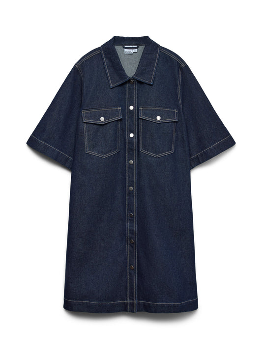 VmcFenja - 2/4 Kort Denim Kjole