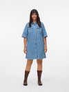 VmcFenja - 2/4 Kort Denim Kjole