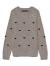 VMCDOFFY - Strikbluse med Hjerter.