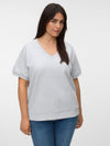 VmcSimone - Sweat T-shirt - Light Grey Melange