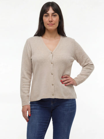 VmcGrace - Langermet tettsittende cardigan med v-hals Exc Cur