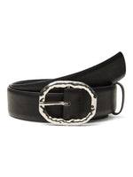 VmcKaja - Bælte Hamret Look - Black Silver