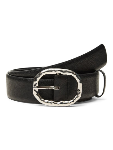 VmcKaja - Bælte Hamret Look - Black Silver