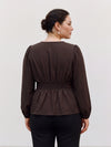 VmcMelaney - V-Hals Bluse - Brun