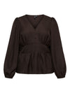 VmcMelaney - V-Hals Bluse - Brun
