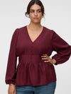 VmcMelaney - V-Hals Bluse - Rød