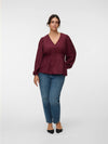 VmcMelaney - V-Hals Bluse - Rød