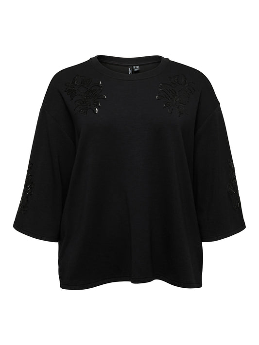 VmcNia - 2/4 Sweatshirt med Palietter