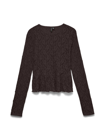 VmcFlora - Peplum Blonde Bluse - Brun